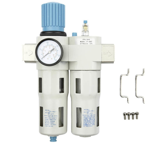 Separatore d'acqua e olio ad aria compressa, riduttore di pressione per compressore, filtro regolatore con manometro 3/4 " P-680 Pro Maxi