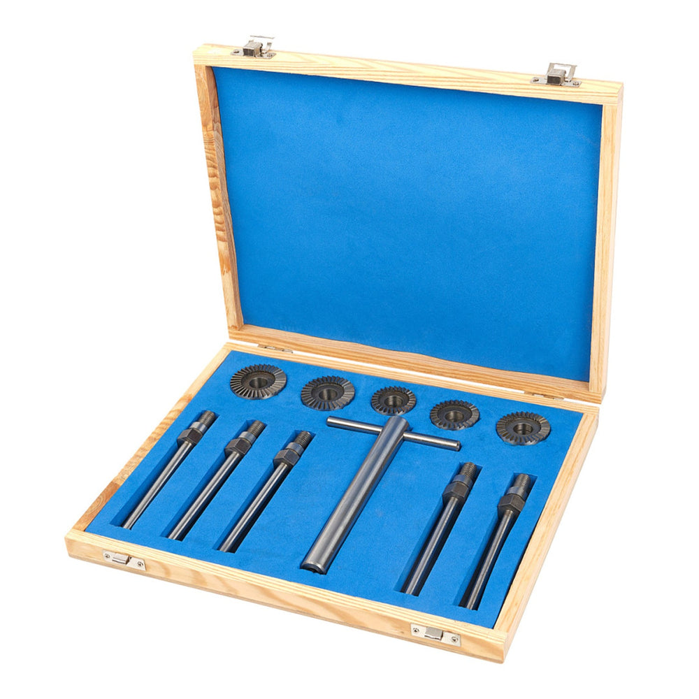 Set-kit di frese per rettifica sedi valvole auto, taglierina, strumenti per la riparazione valvole 5 pezzi