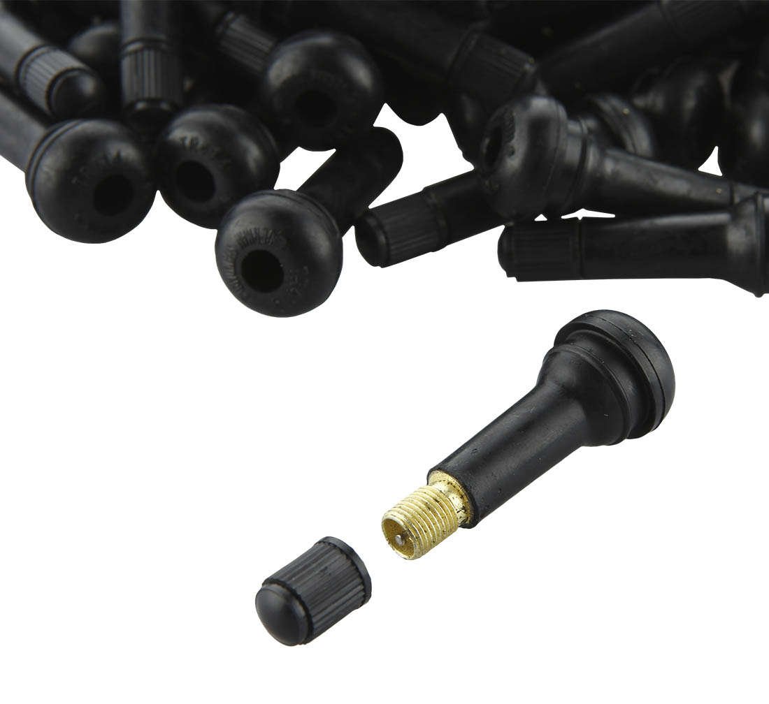 Set-kit 100 valvole di gomma per pneumatici, tubeless, Five Star TR414