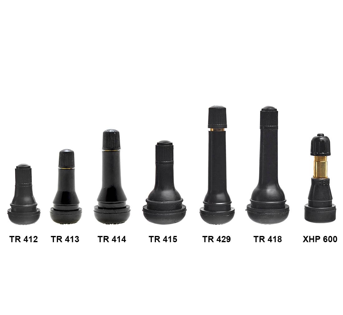 Set-kit 100 valvole di gomma per pneumatici, tubeless, Five Star TR414