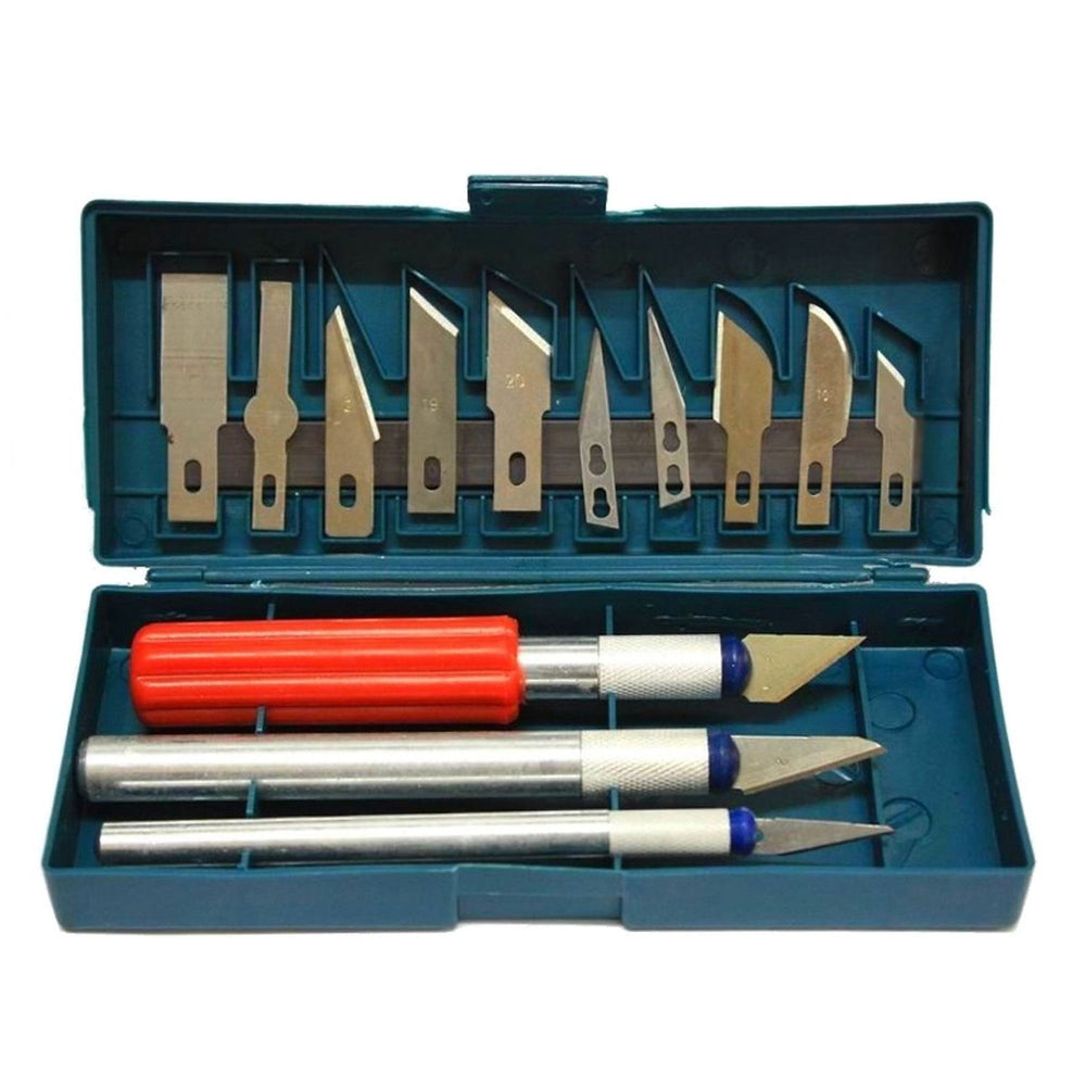 Set-kit 16 cutter di precisione taglia balsa kit 3 coltelli 11 lame di ricambio, di taglierino, per arte, hobby, album e sculture