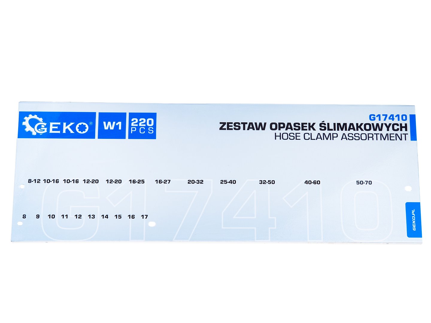 Set-kit 220 fascette metalliche per tubi da 25 a 70 mm per tubi e condotte, con supporto a parete