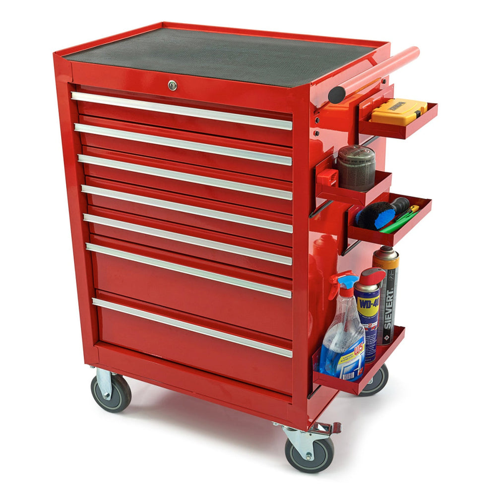 Set-kit 4 mensole magnetiche rosse per cassetta degli attrezzi, vassoio, porta asciugamani di carta, varietà di usi