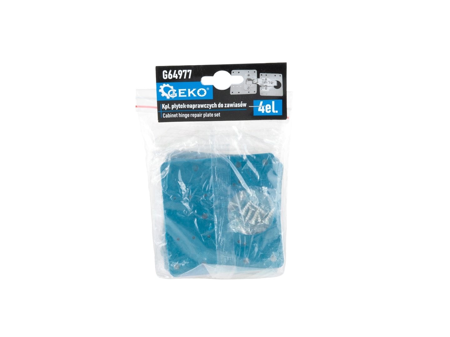 Set-kit 4 piastra di riparazione della cerniere, staffe per porte con viti ,porta dei mobili Geko