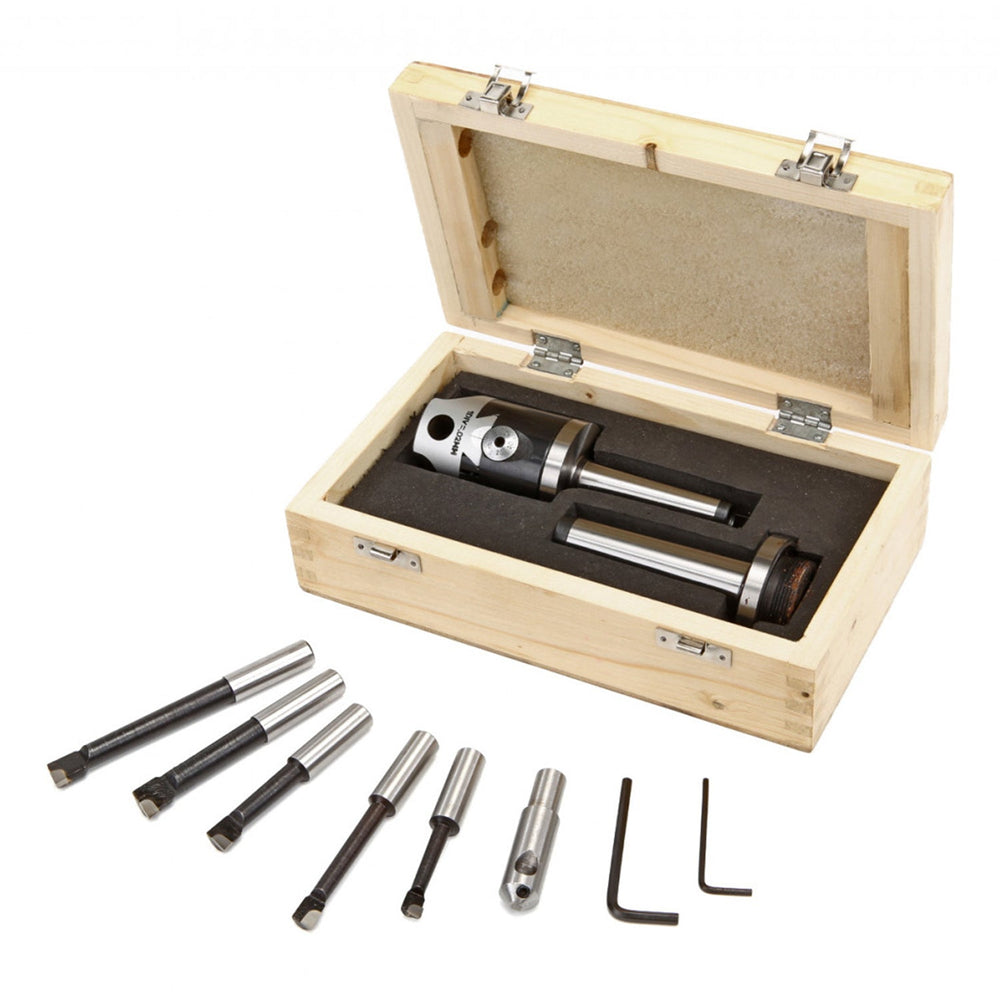 Set-kit 5 utensili da tornio per alesatura 50 mm con attacco MC2 MC3,con accessori per fresatrice per biella, Hbm