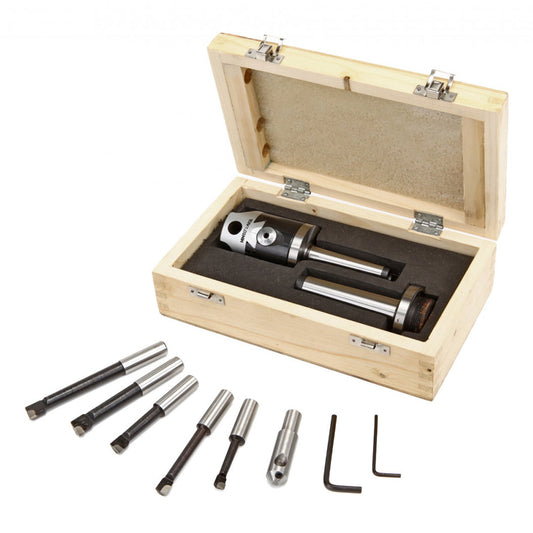 Set-kit 5 utensili da tornio per alesatura 50 mm con attacco MC2 MC3,con accessori per fresatrice per biella, Hbm