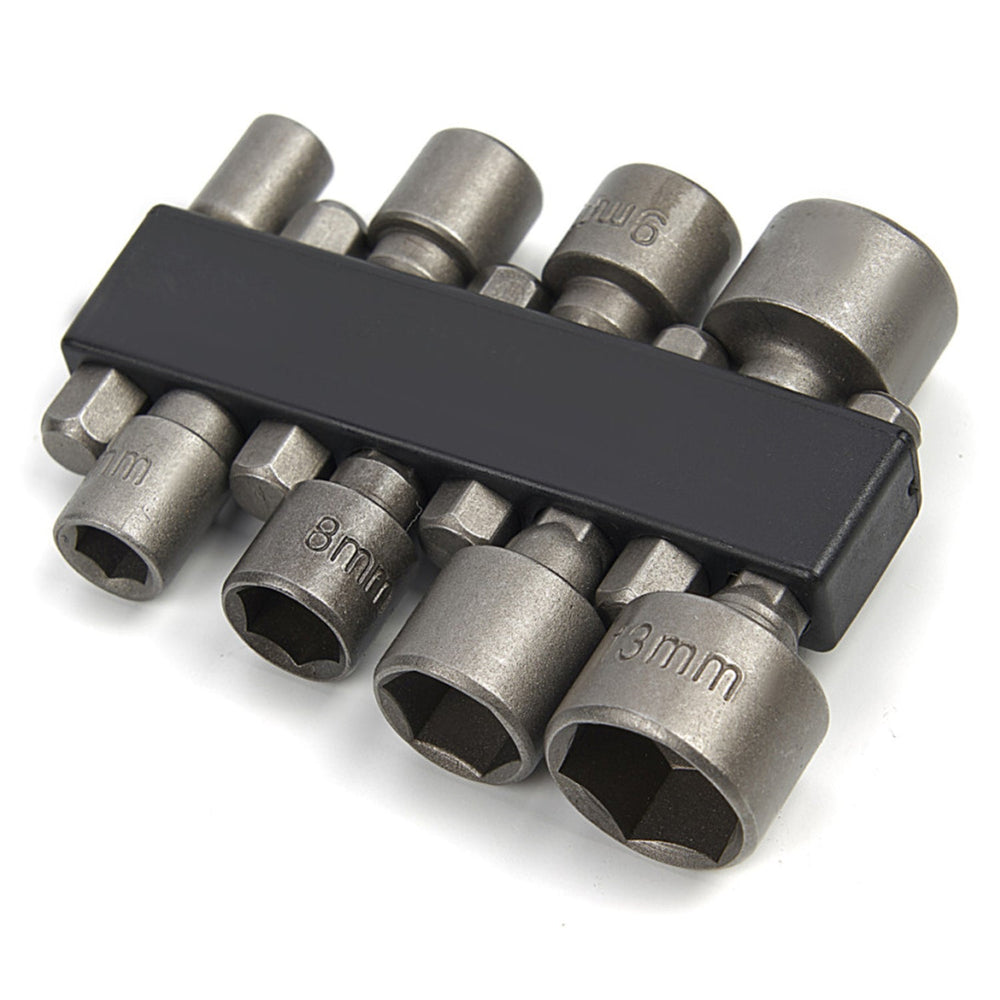 Set-kit batterie e bussole da 5 a 13 mm per punte da trapano esagonali da 1/4'', Hbm