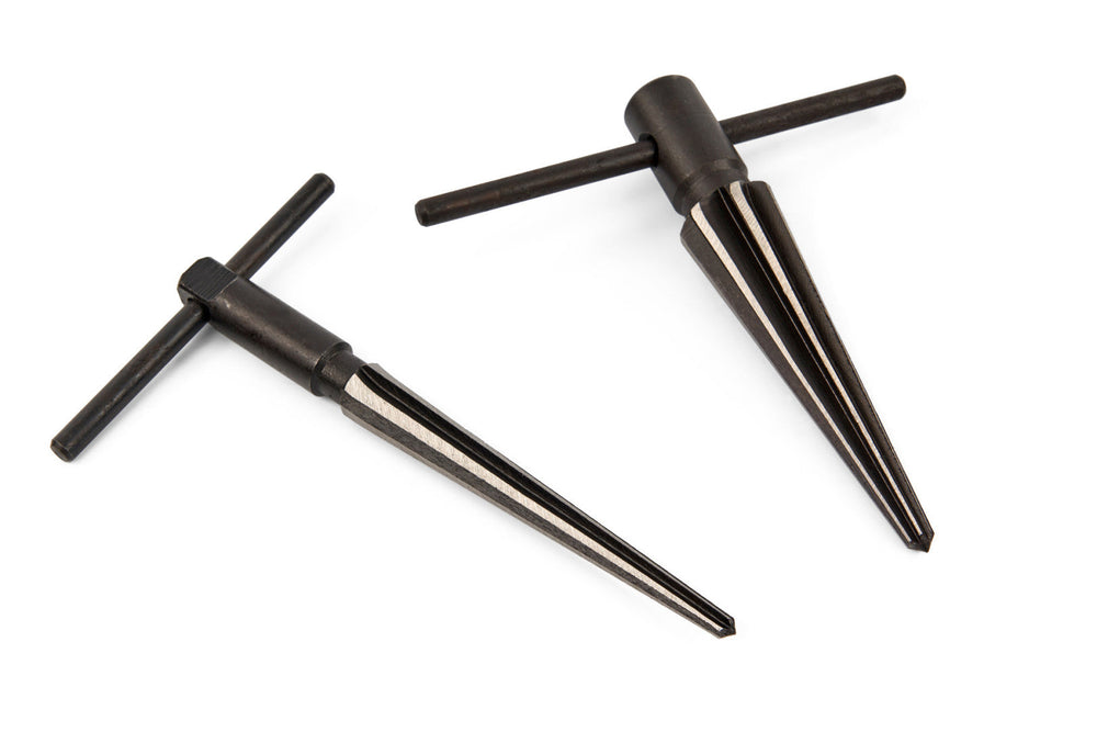 Set-kit alesatori conici manuali da officina da 3-22 mm, per fori in metallo, manuali, utensili con gambo conico,  manico a T, 2 pezzi