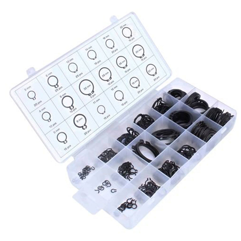 Set-kit anelli di sicurezza-di ritegno esterni Seeger, per il blocaggio esterno,4-32 mm 300 pezzi
