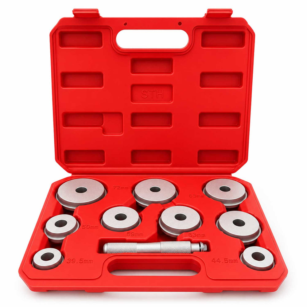 Set-kit attrezzi per cuscinetti ruota, strumenti estrattori dai mozzi ruota, 10 pezzi Gebo Tools