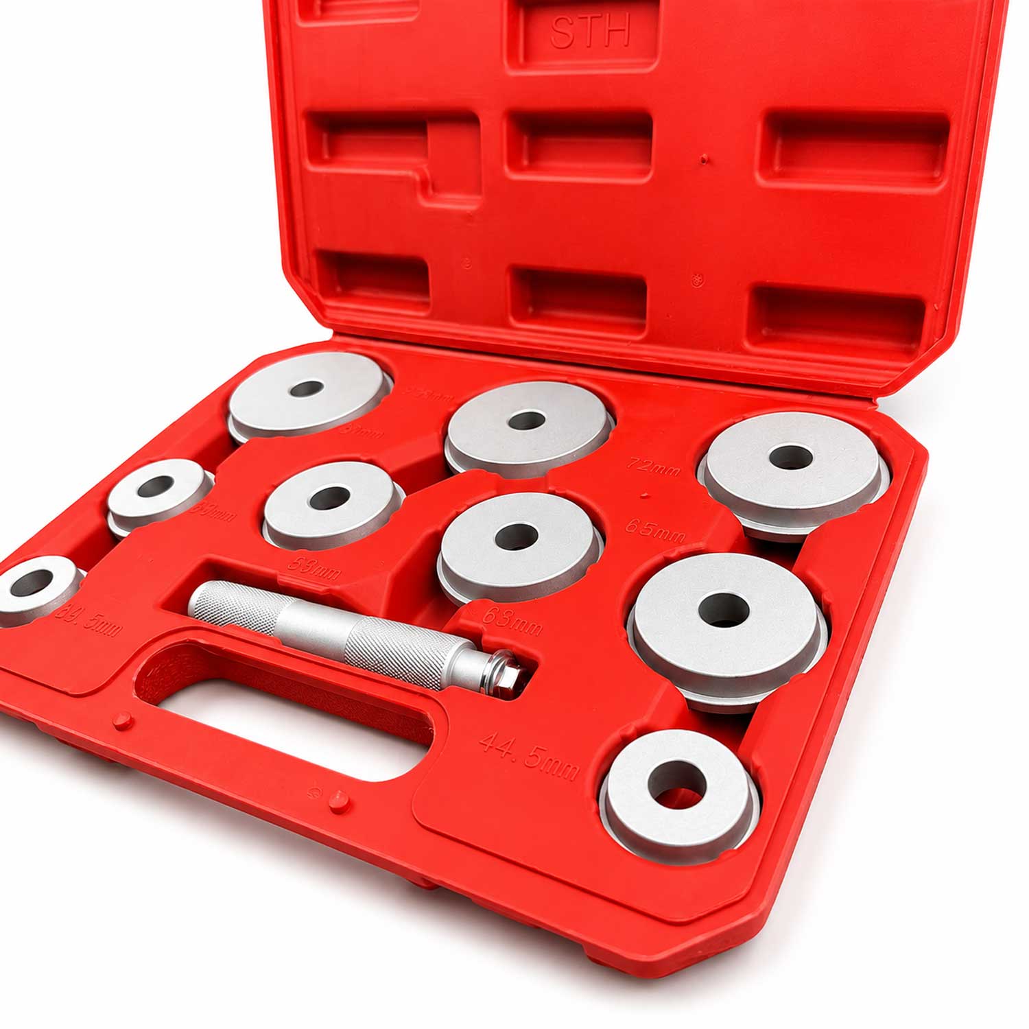 Set-kit attrezzi per cuscinetti ruota, strumenti estrattori dai mozzi ruota, 10 pezzi Gebo Tools
