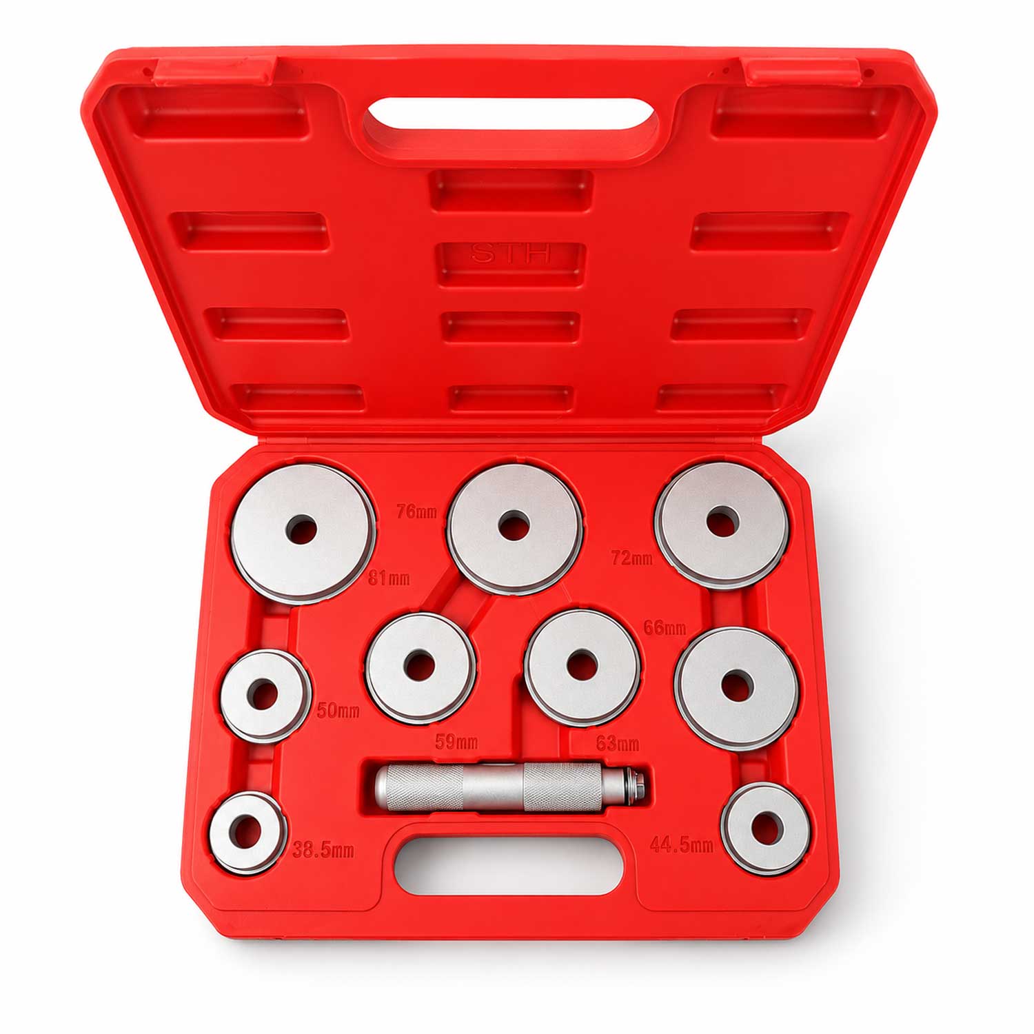 Set-kit attrezzi per cuscinetti ruota, strumenti estrattori dai mozzi ruota, 10 pezzi Gebo Tools