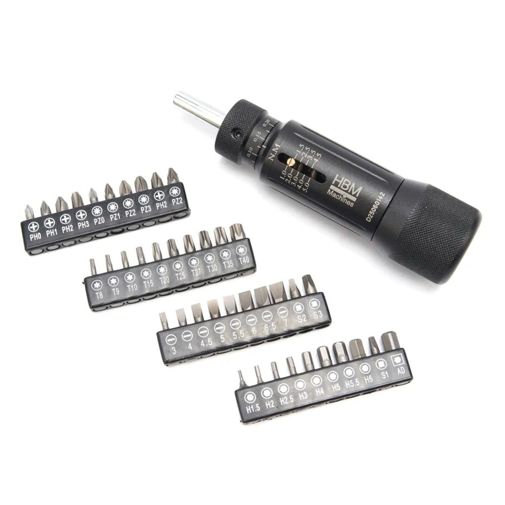 Set-kit cacciavite dinamometrico, 1-5 Nm, 1/4" regolabile, chiave dinamometrica con inserti ,per riparazione biciclette ,officina, riparazioni domestiche Hbm