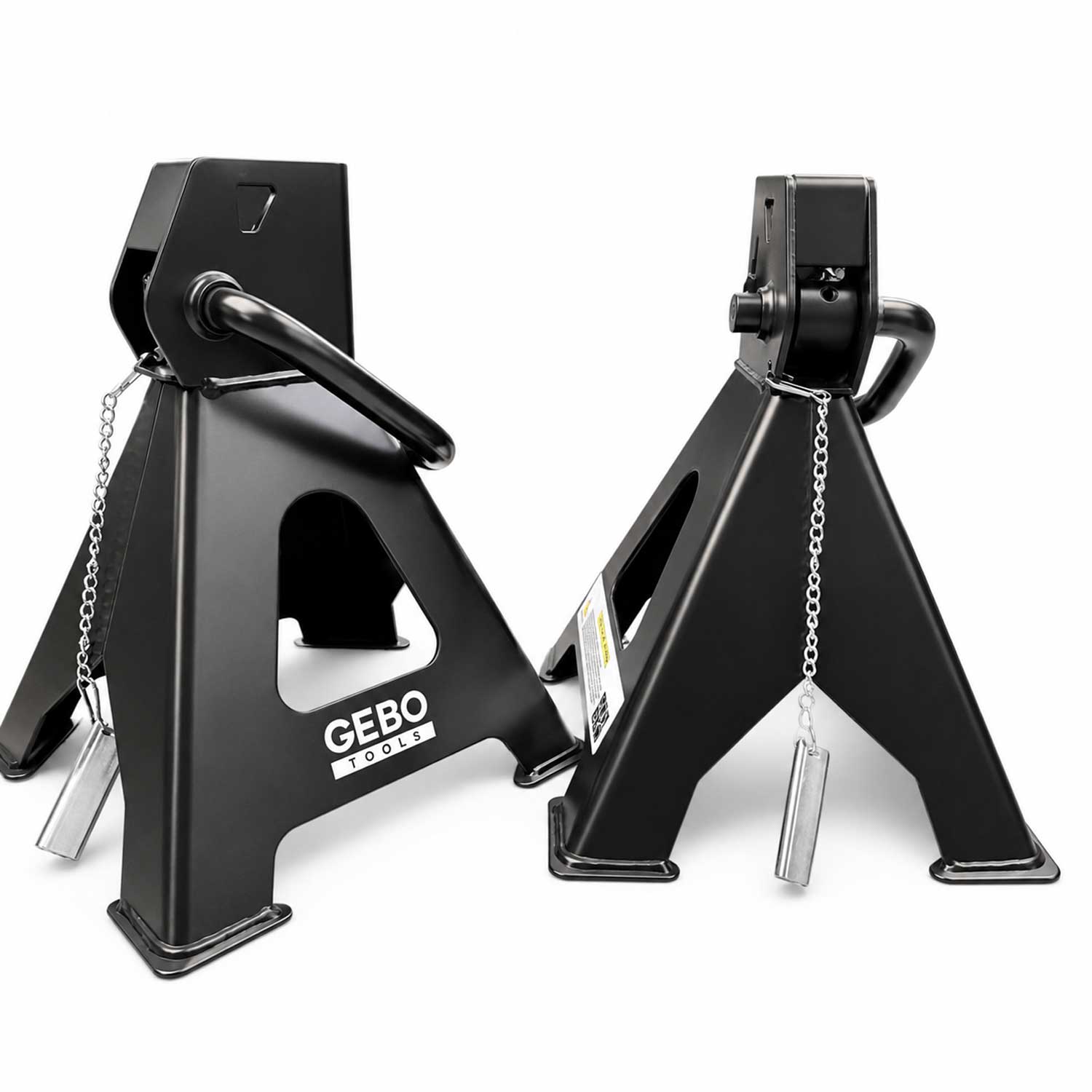 Set-kit cavalletti di supporto con portata di 3 tonnellate, incluso perno di bloccaggio, regolabili in altezza,288 mm-425 mm Gebo Tools