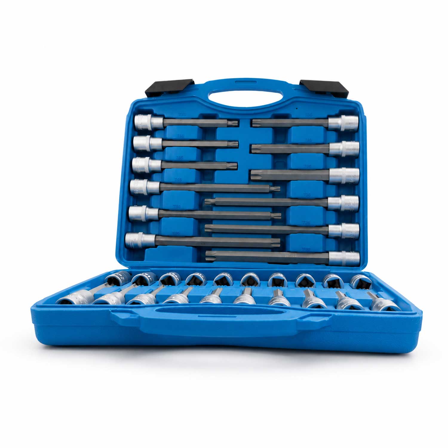 Set-kit chiavi a bussola con inserti Torx lunghi 1/2", 32 pezzi Gebo Tools
