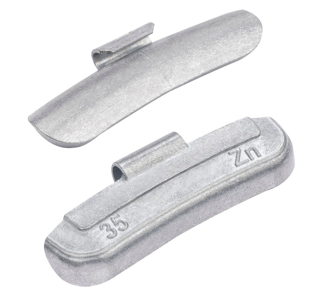 Set-kit contrappesi assortiti per equilibratura ruote in acciaio auto, pesi cerchi, 35 g 50 pezzi Zn