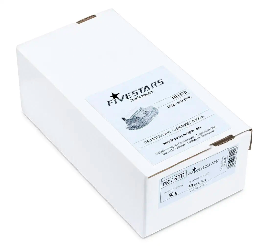 Set-kit contrappesi assortiti per equilibratura ruote in acciaio auto, pesi cerchi, 50 g 50 pezzi Pb