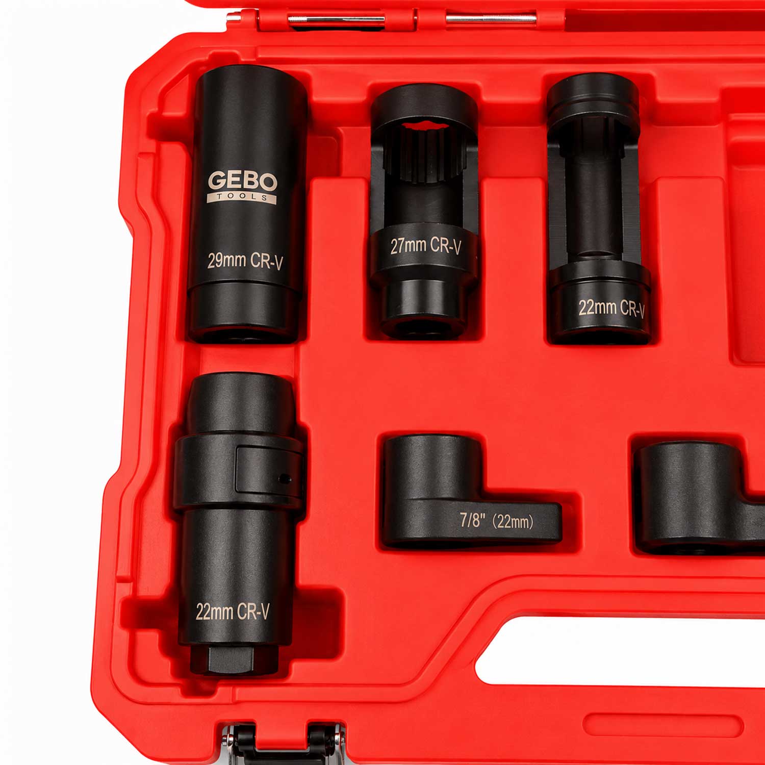 Set-kit di bussole speciali a impatto per sonda,sensori lambda e iniettori compatibile con VW, Audi, BMW, Mercedes, Ford, Opel, Peugeot, Citroen, Renault, Seat, Skoda 11 pezzi Gebo Tools