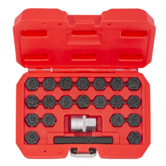Set-kit di chiavi a bussola per dadi della ruota, adattatori per bulloni antifurto VW AUDI VAG , attrezzi per rimozione chiavi bloccaggio delle ruote 22 pezzi
