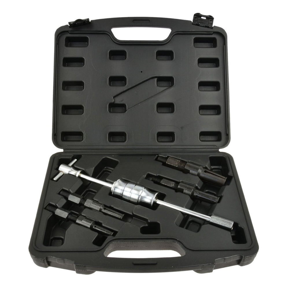 Set-kit di estrattori per cuscinetti interni con martello a massa battente e 4 adattatori 10-32 mm