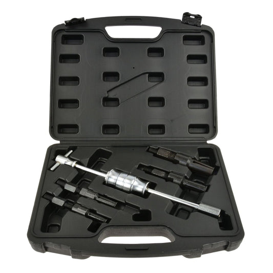 Set-kit di estrattori per cuscinetti interni con martello a massa battente e 4 adattatori 10-32 mm