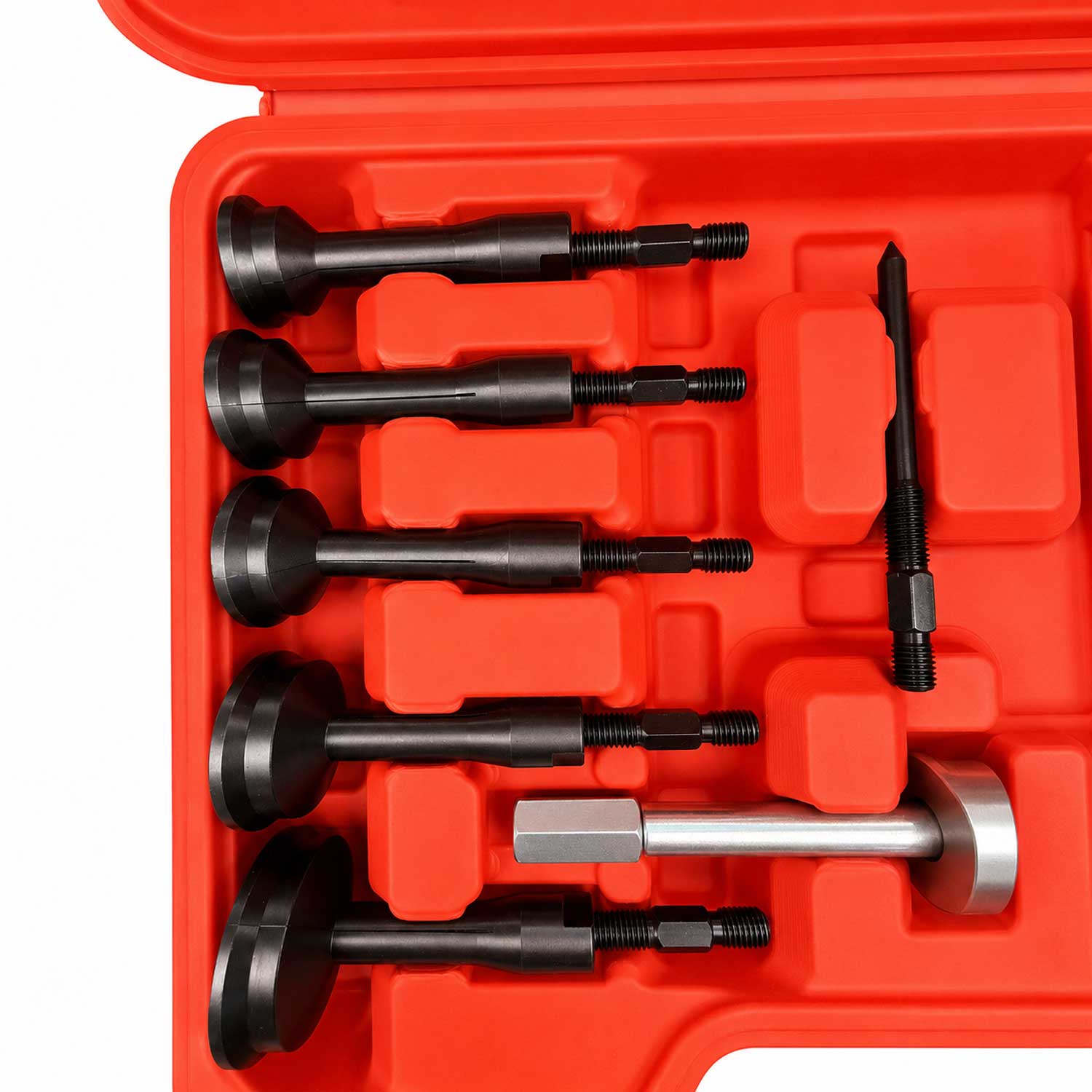 Set-kit estrattore boccole e cuscinetti interni, attrezzi per la rimozione con martello scorrevole, 8 - 58 mm, 17 pezzi Gebo Tools