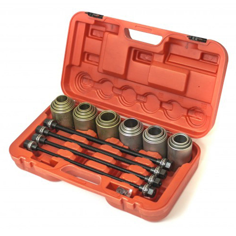 Set-kit estrattore cuscinetti ruota e boccole, utensili per espulsione assiali, strumenti per smontaggio 26 pezzi