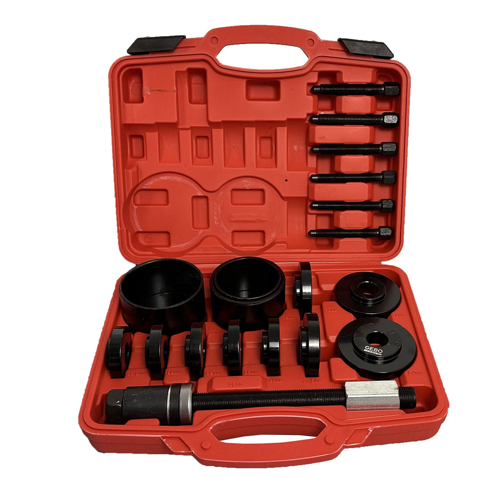 Set-kit estrattore per montaggio smontaggio cuscinetti ruota e boccole, utensili per espulsione cuscinetti assiali, 55–91 mm Gebo Tools
