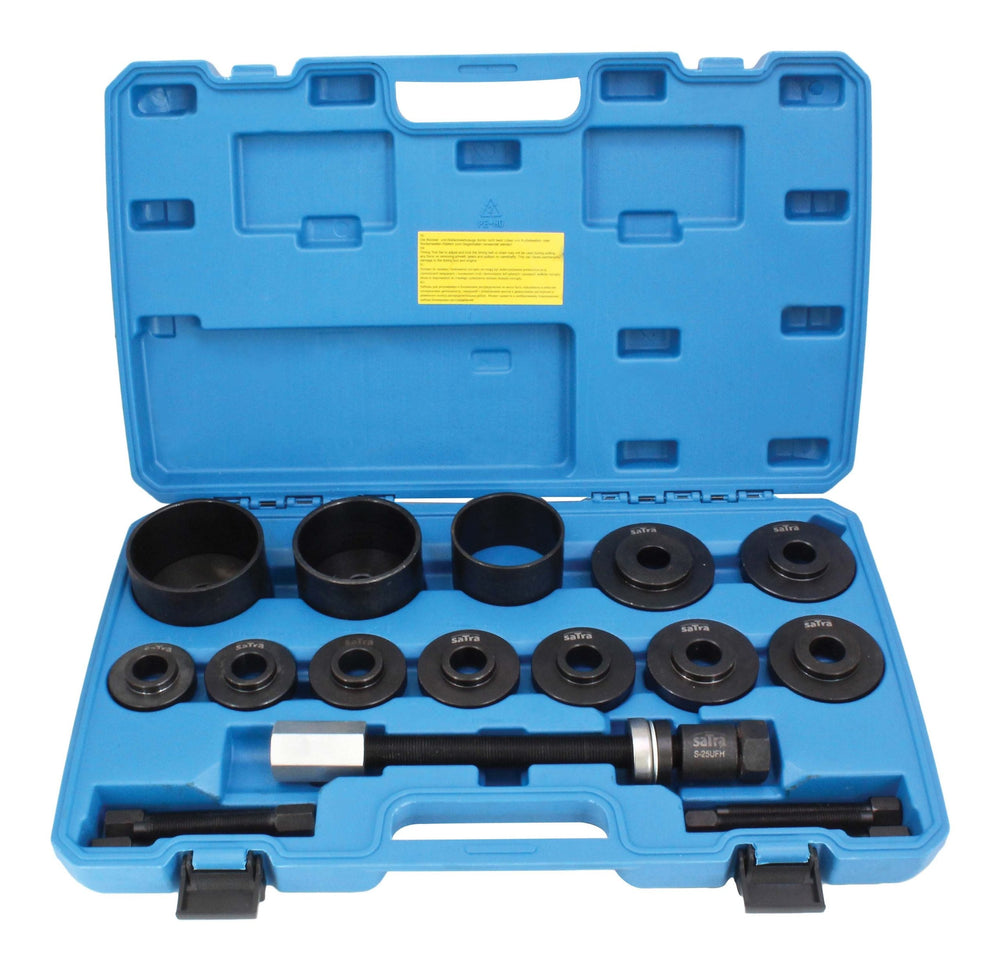 Set-kit estrattore per montaggio smontaggio cuscinetti ruota e boccole, utensili per espulsione cuscinetti assiali, 55–91 mm