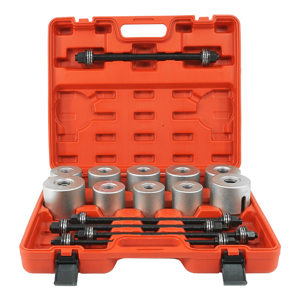 Set-kit estrattore silent block auto, con manicotti universali  per rimozione sicura di cuscinetti e boccole