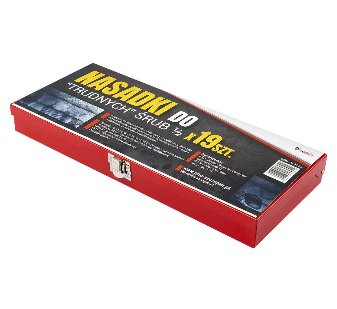 Set-kit estrattori per bulloni e prigionieri usurati 1/2" 19 pezzi, 19 pezzi
