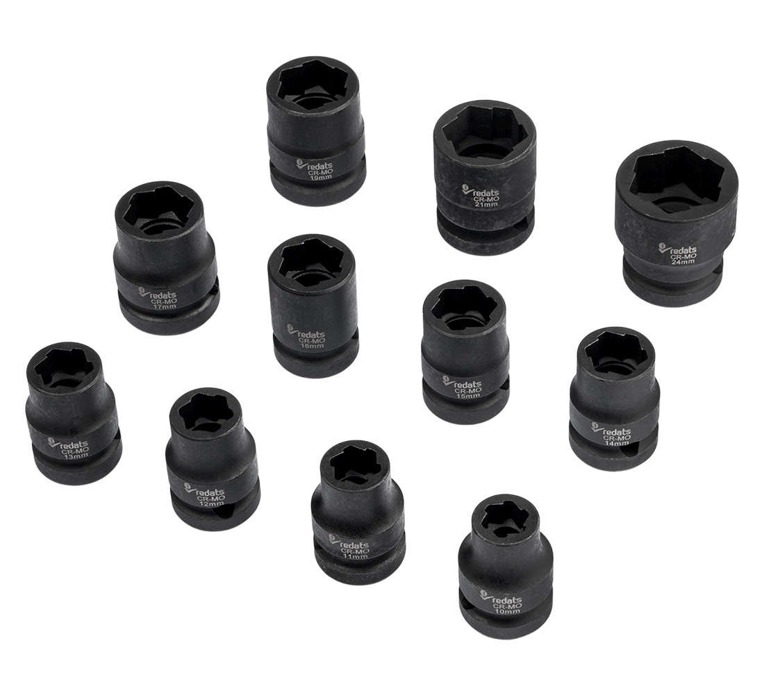 Set-kit estrattori per bulloni e prigionieri usurati 1/2" 19 pezzi, 19 pezzi