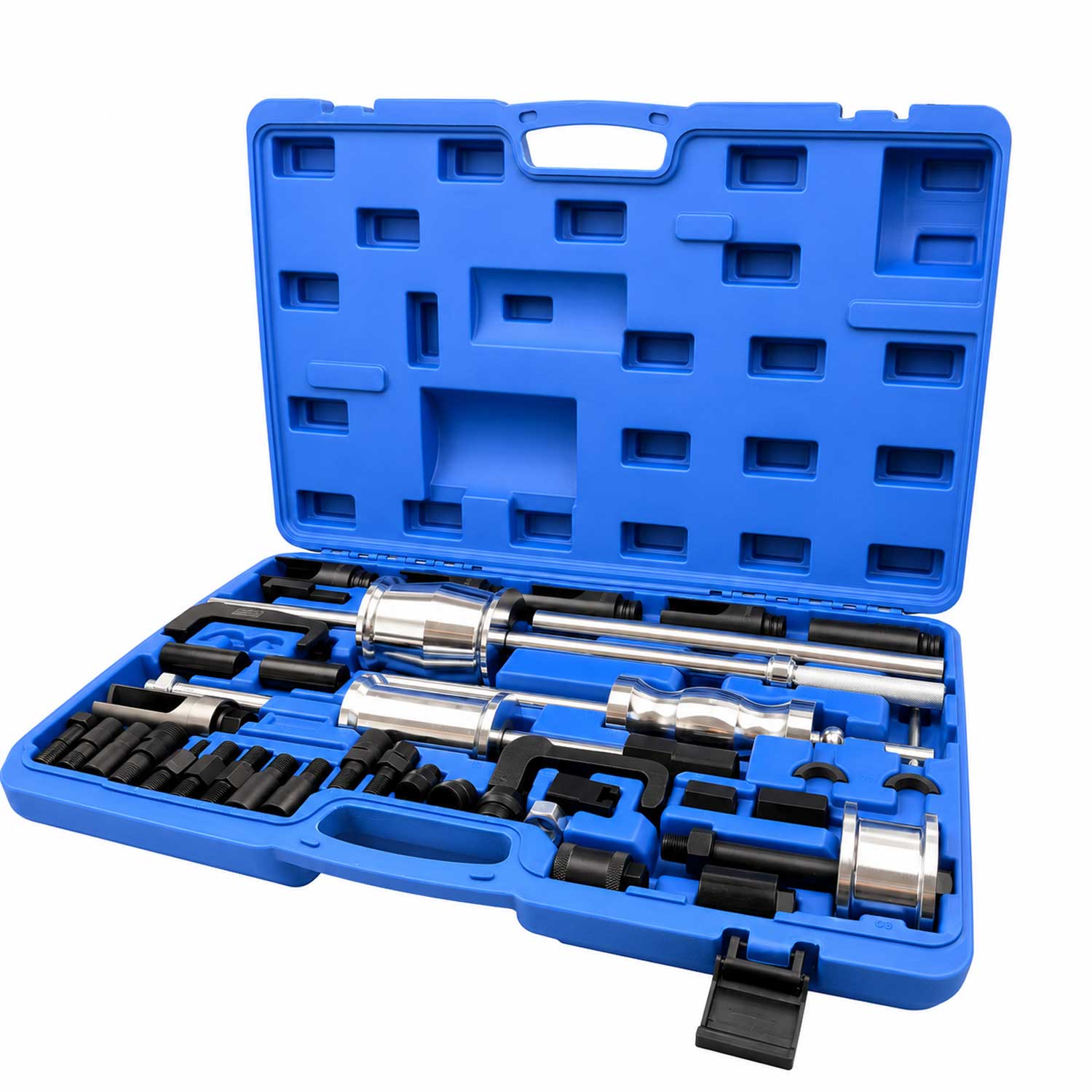 Set-kit estrattori per iniettori CDI con 3 martelli scorrevoli e adattatori 4 pezzi Gebo Tools