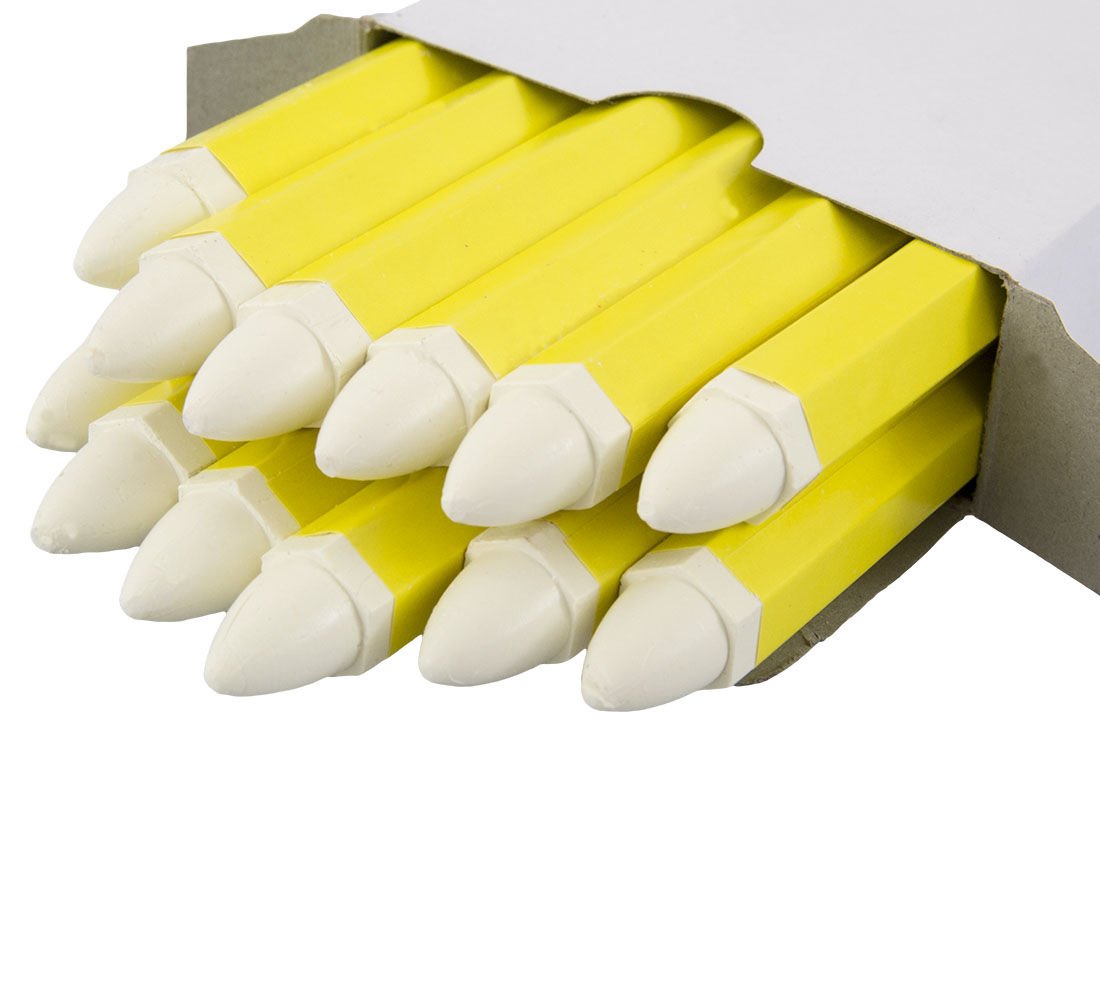Set-kit gessi per pneumatici, bianco, marcatura, marcatore, gessetto, pennarello a gesso, 12 pezzi