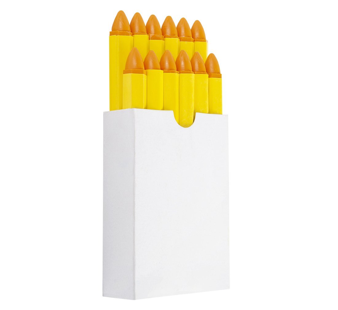 Set-kit gessi per pneumatici, giallo, marcatura, marcatore, gessetto, pennarello a gesso, 12 pezzi