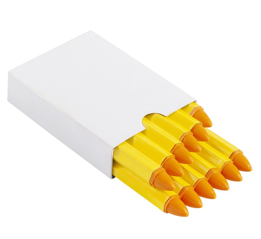 Set-kit gessi per pneumatici, giallo, marcatura, marcatore, gessetto, pennarello a gesso, 12 pezzi