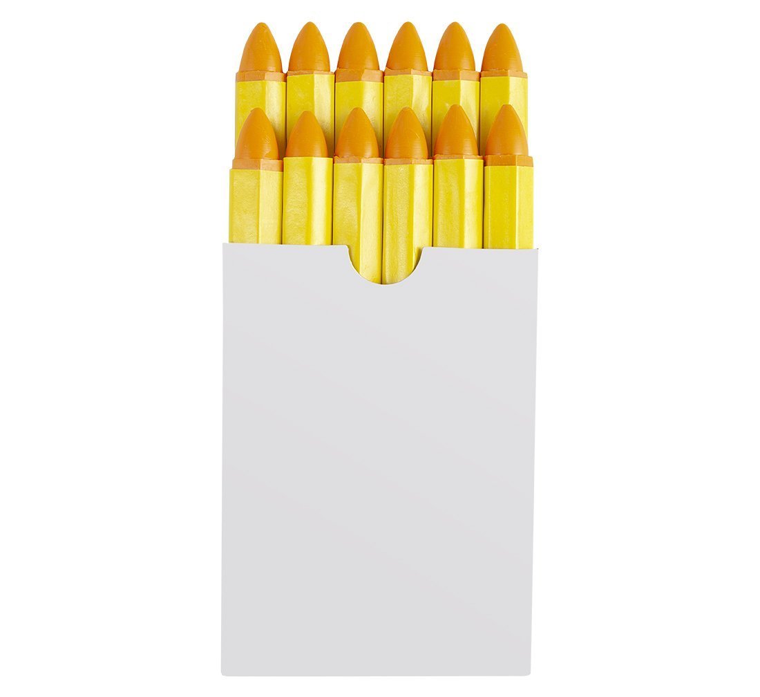 Set-kit gessi per pneumatici, giallo, marcatura, marcatore, gessetto, pennarello a gesso, 12 pezzi