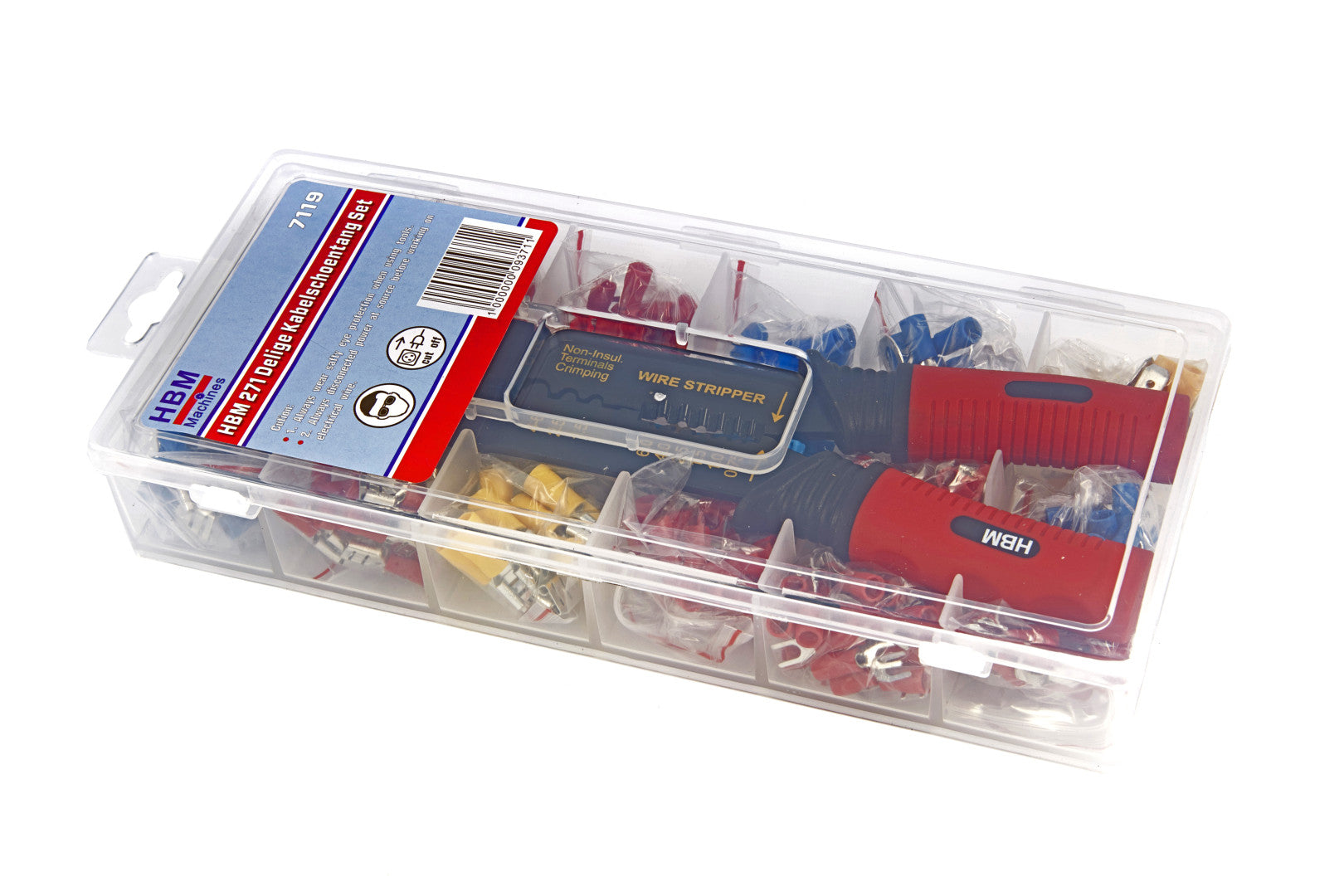 Set-kit pinza crimpatrice capicorda, puntalini elettrici a crimpare ,per terminali fai da te 271 pezzi