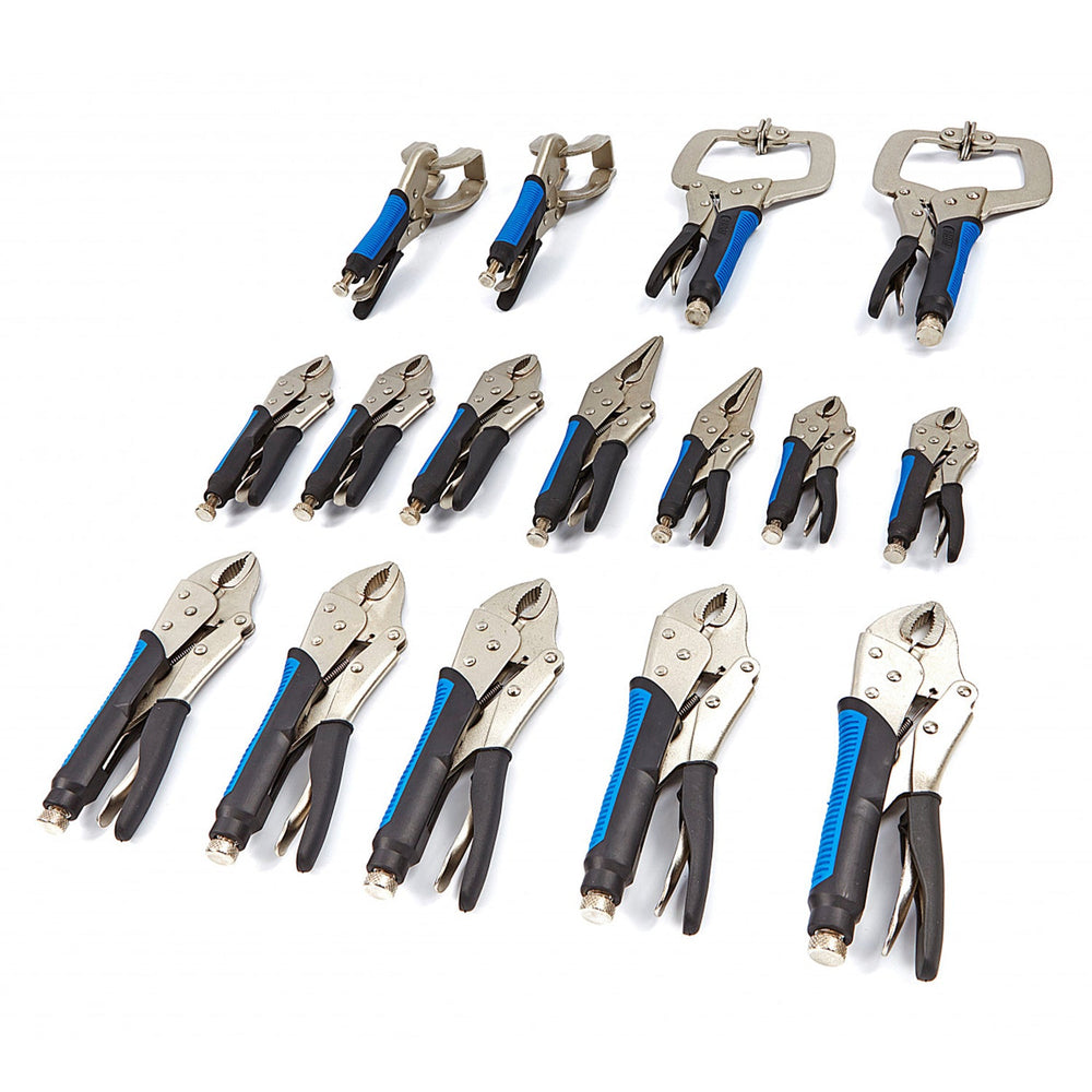 Set-kit pinze autobloccanti a morsetto grip a scatto per carrozzeria,16 pezzi