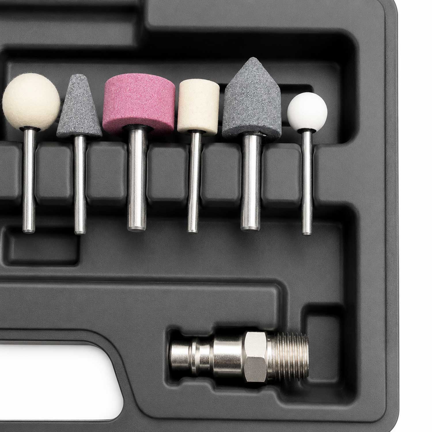 Set-kit smerigliatrice pneumatica dritta con accessori Gebo Tools