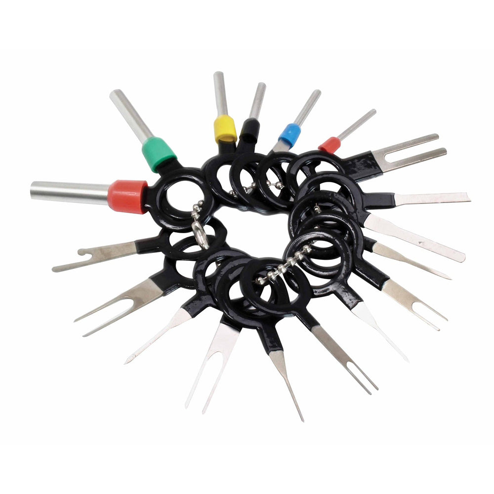 Set-kit strumenti per l'estrazione dei terminali (pin) da connettori e prese elettriche PIN estrattore,18 pezzi
