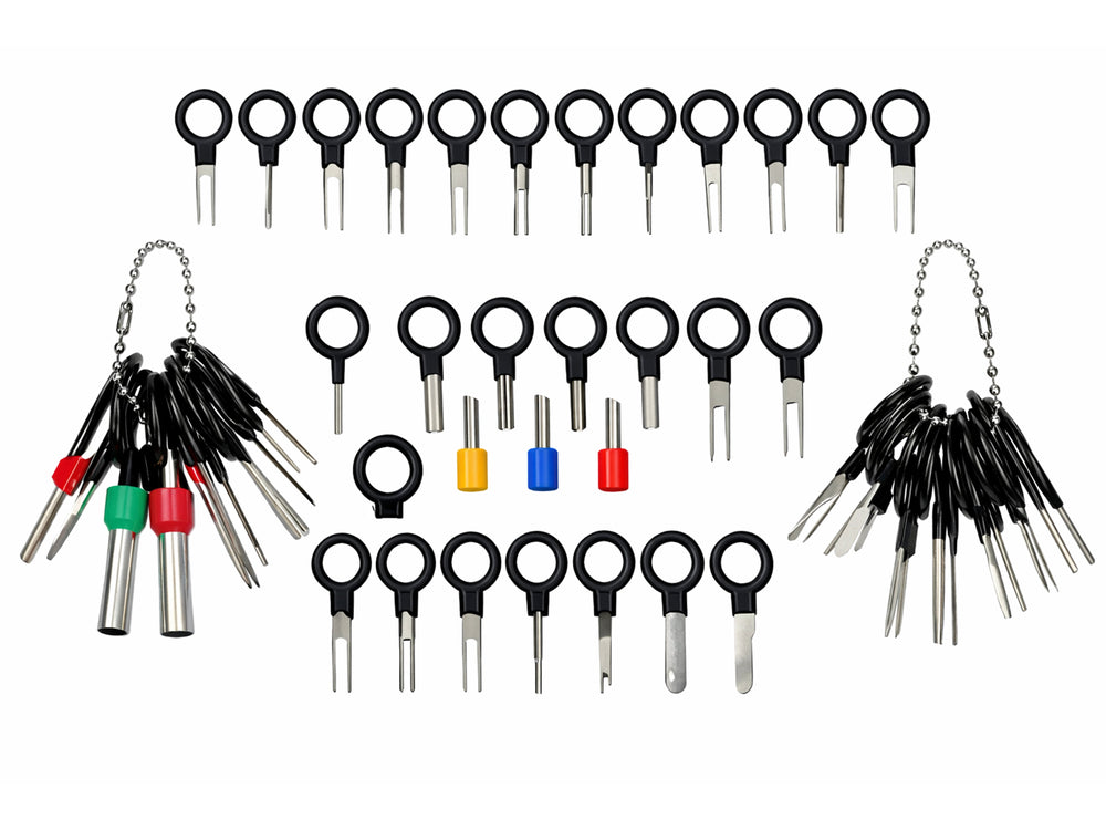 Set-kit strumenti per l'estrazione dei terminali (pin) da connettori e prese elettriche PIN estrattore,38 pezzi Gebo Tools