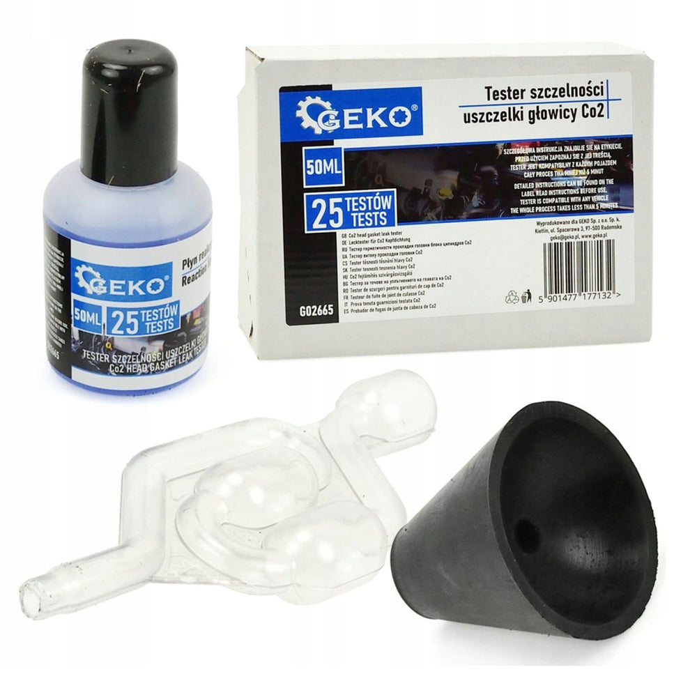 Set-kit tester CO2 per controllare la guarnizione testata motore, diagnostica perdite, liquido freni, combustione Geko