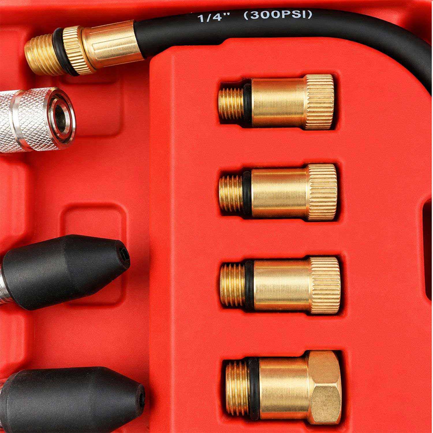 Set-kit tester compressione per motori a benzina e a gas, per auto e camion, con manometro digitale,8 pezzi Gebo Tools