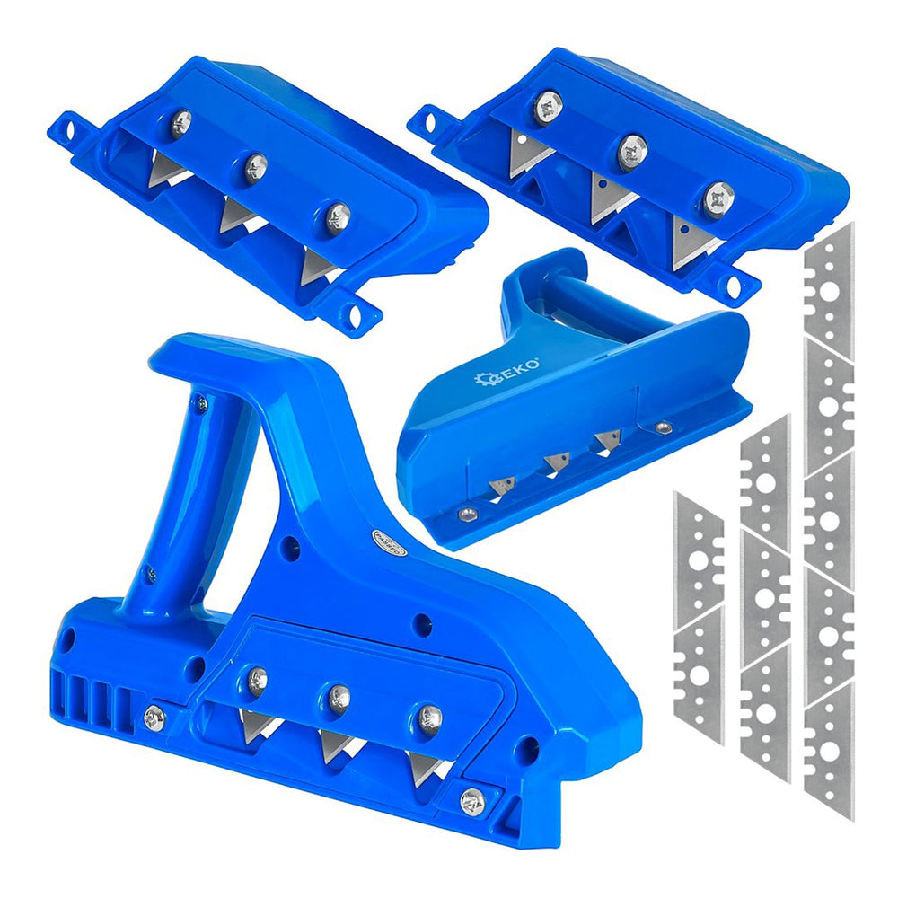 Set-kit utensili per pialla a 45° e 60° per cartongesso,smussatrice , attrezzi per smussatura a 45° e 60° con lame di ricambio per la lavorazione del legno Geko