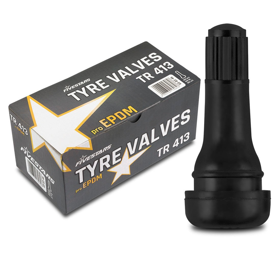 Set-kit valvole di gomma per pneumatici, tubeless TR413 Pro Epdm FiveStars, 100 pezzi
