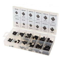 Set-kit viti a brugola, viti a testa esagonale, accessori in metallo professionali metrici, 200 pezzi