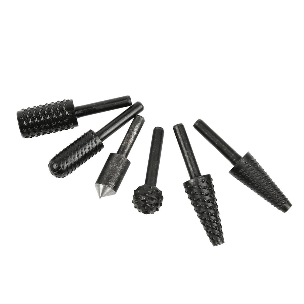 Set -kit  6 frese in acciaio HSS, testa di affilatura per intaglio su legno, lucidatura metalli, incisione, foratura
