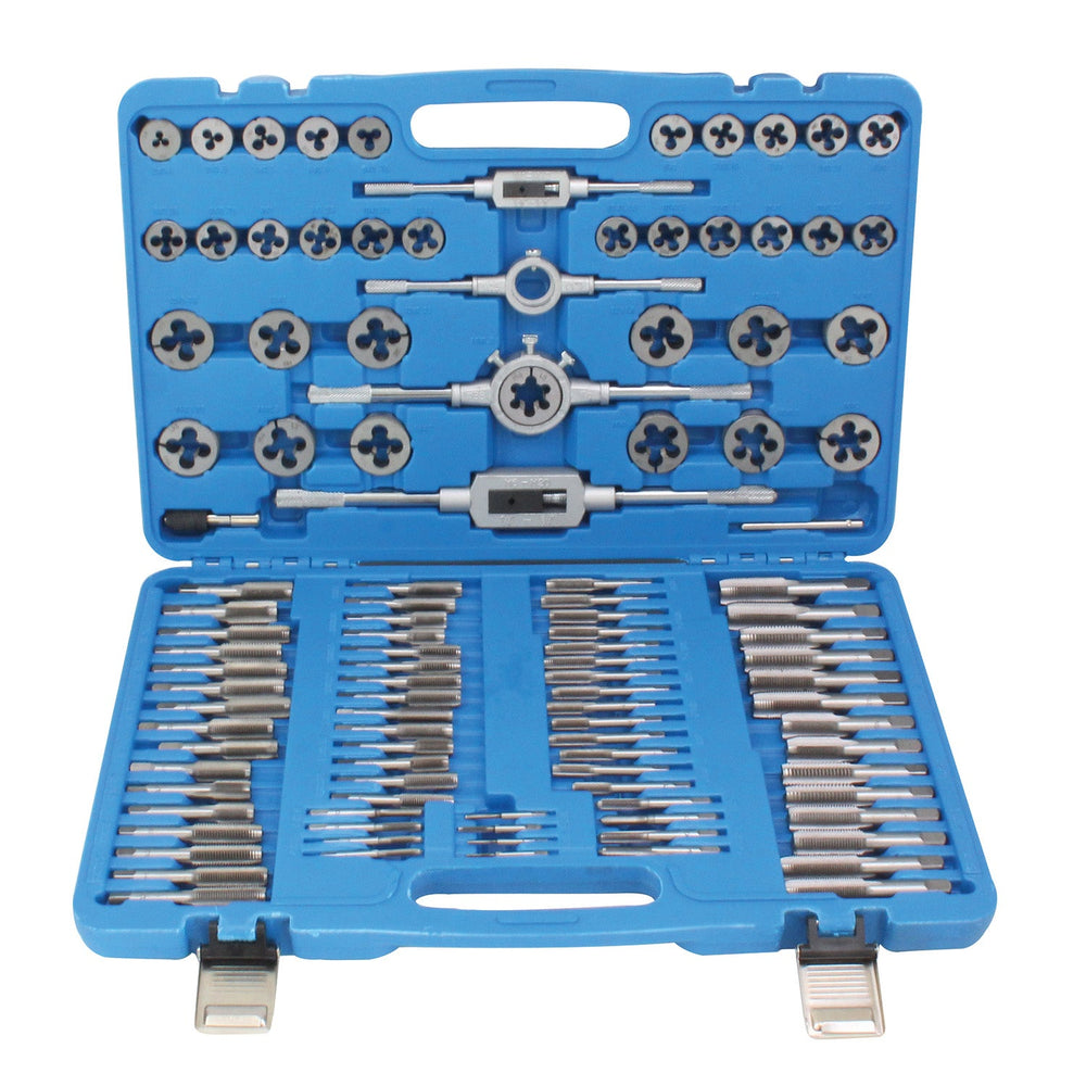 Set 110 pezzi maschi e filiere, kit filiera per taglio in acciaio con dimensioni metriche ,filettatrice manuale per fai da te a casa, garage e officina  M2–M18