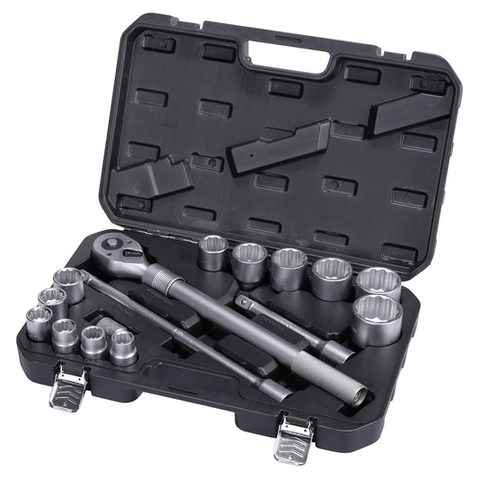 Set 16 bussole bi-esagonali 3/4", 19-50 mm